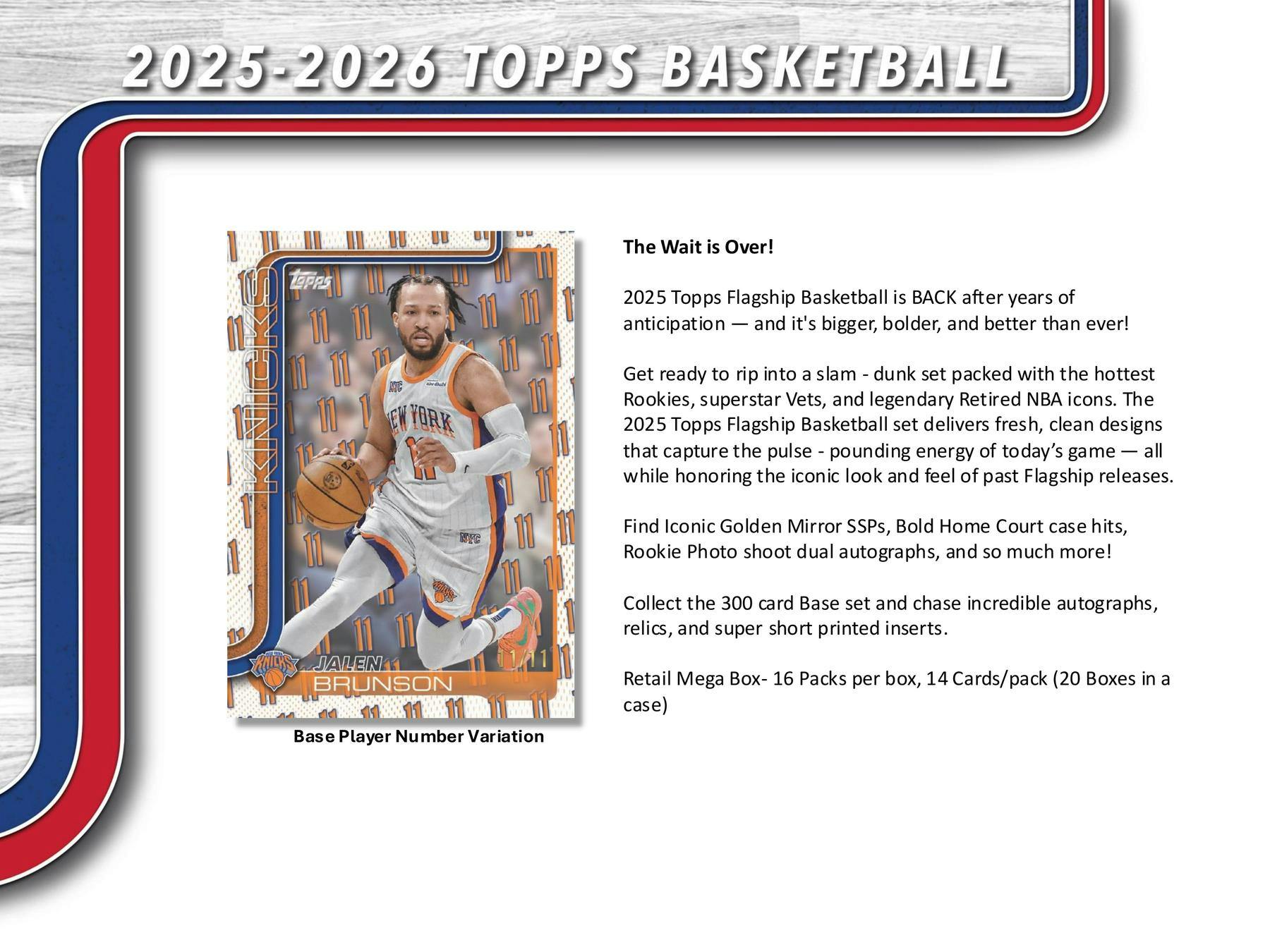 2025-26 Topps Basketball Mega Box (11/6)