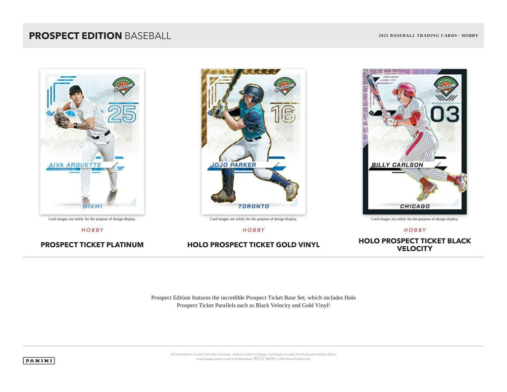 2025 Panini Prospect Edition Baseball Hobby Box