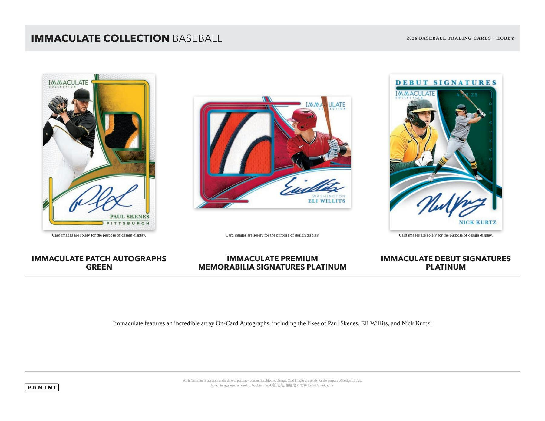 2026 Panini Immaculate Baseball Hobby Box (7/15)