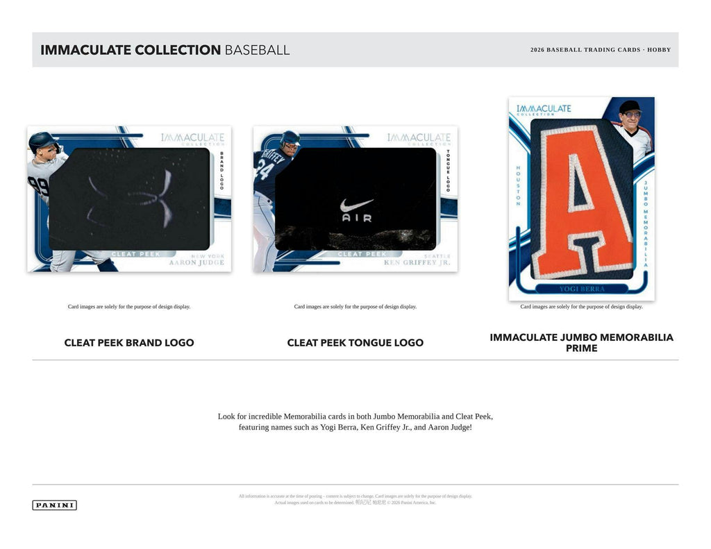 2026 Panini Immaculate Baseball Hobby Box (7/15)