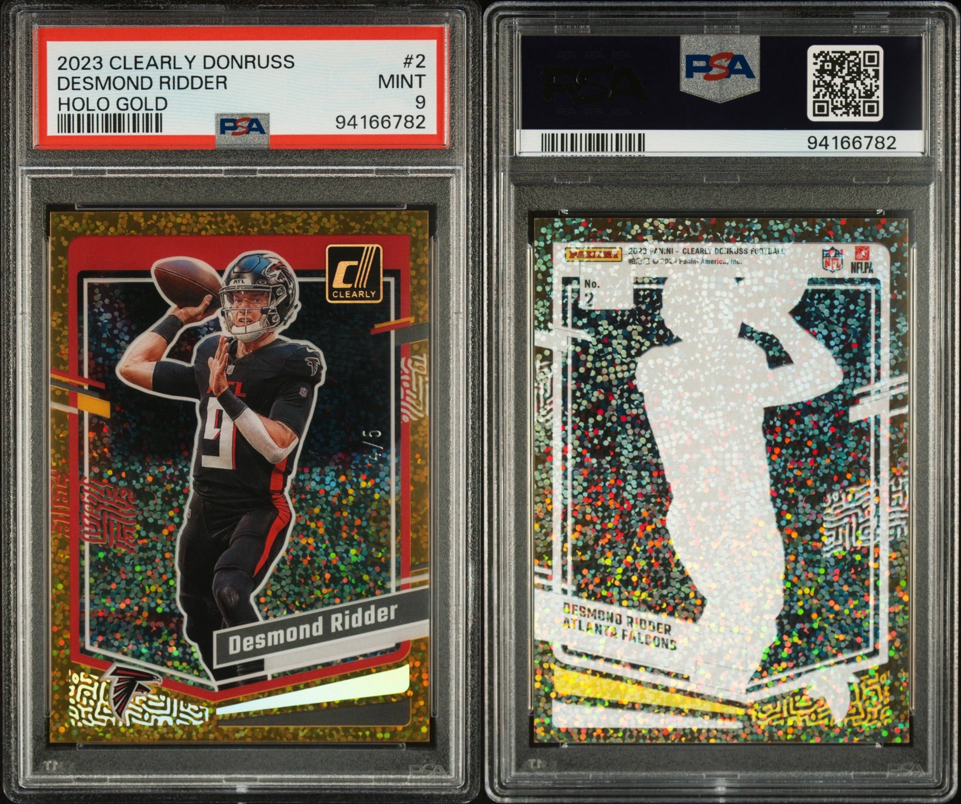 2023 PANINI CLEARLY DONRUSS #2 DESMOND RIDDER HOLO GOLD 4/5 PSA 9 (NW)