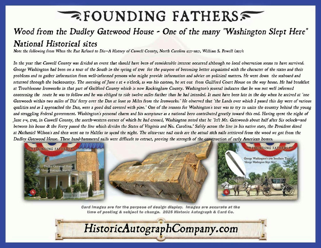 2025 Historic Autographs Founding Fathers Trading Cards Hobby Box