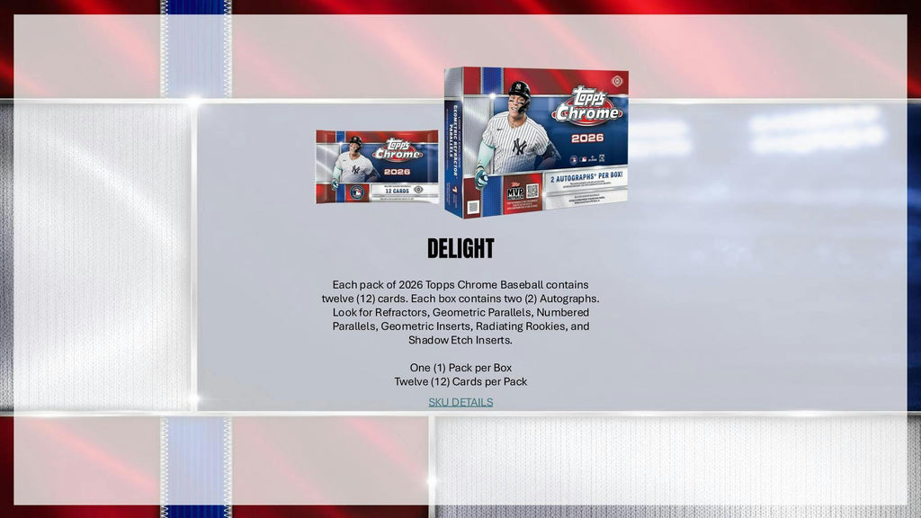 2026 Topps Chrome Baseball Mega Box (8/5)