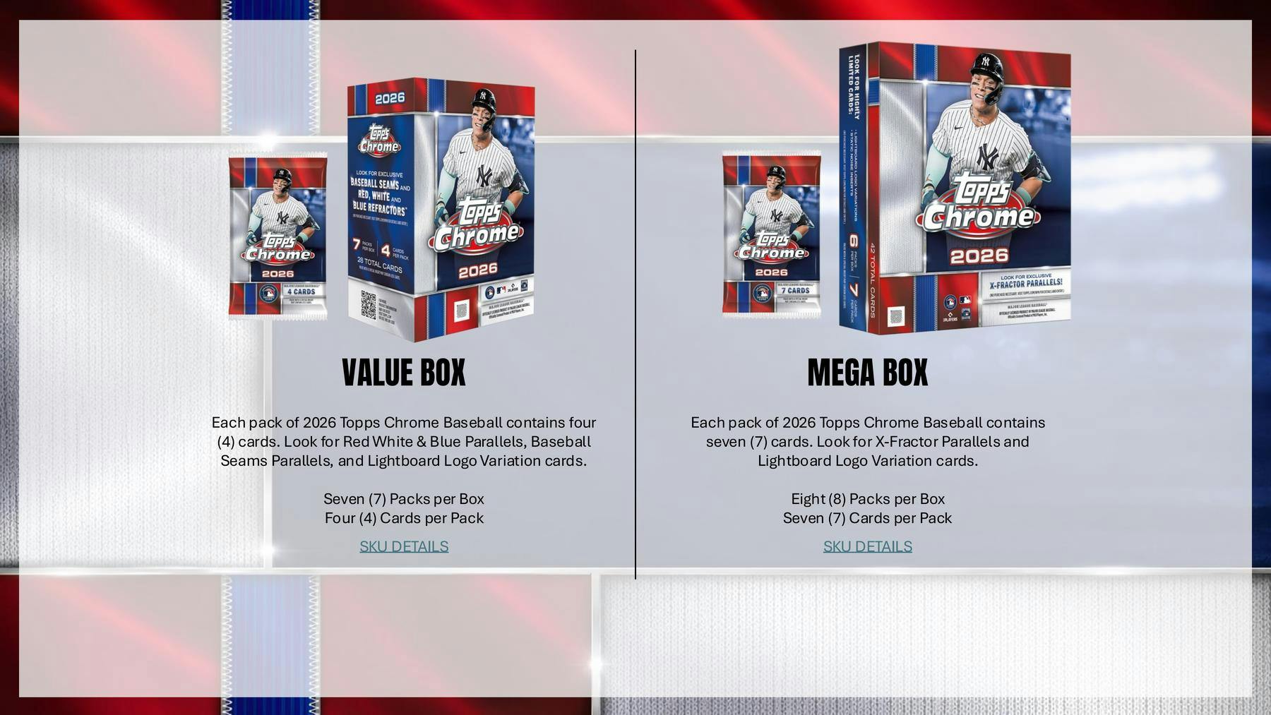 2026 Topps Chrome Baseball Mega Box (8/5)