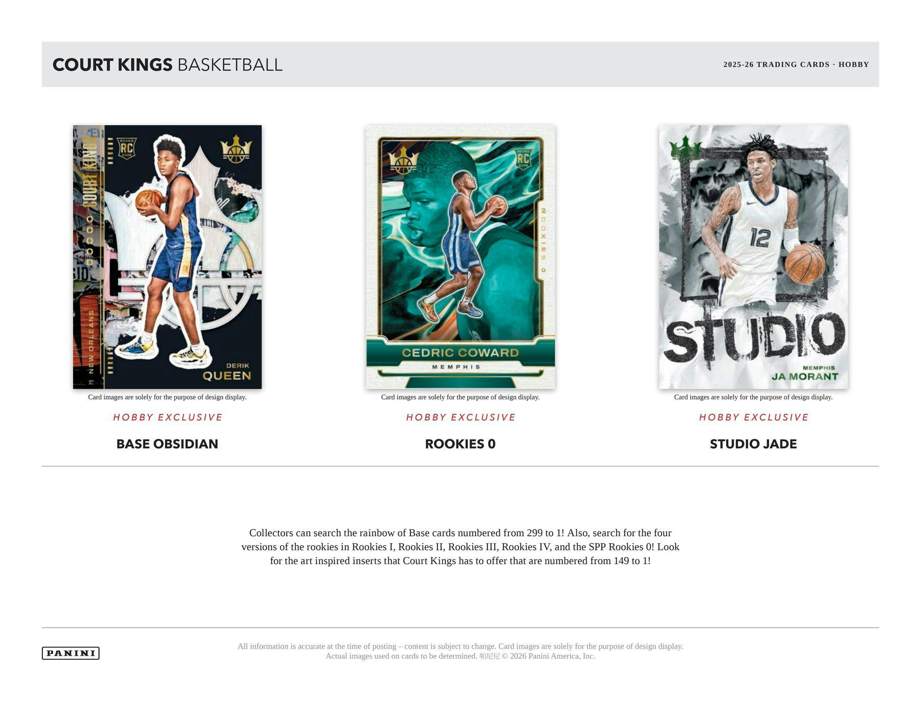 2025-26 Panini Court Kings Basketball Hobby Box (7/24)