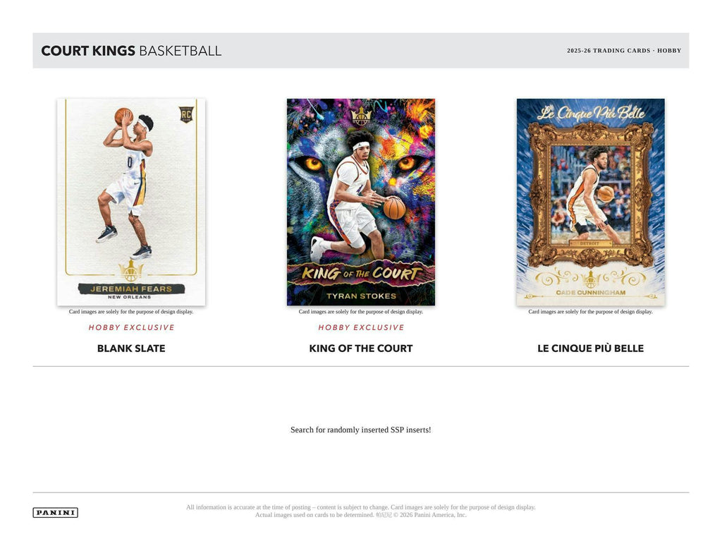 2025-26 Panini Court Kings Basketball Hobby Box (7/24)
