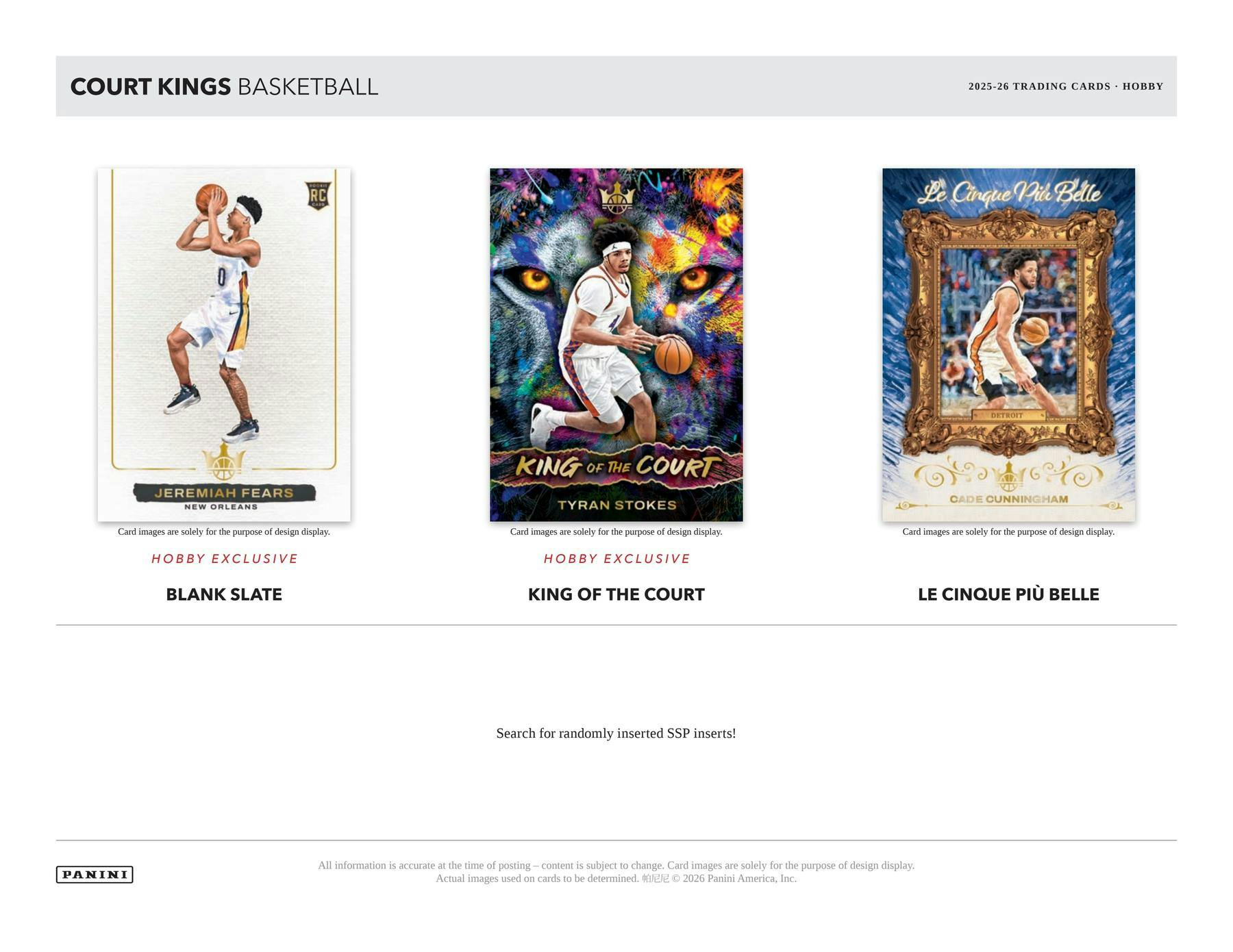 2025-26 Panini Court Kings Basketball Hobby Box (7/24)