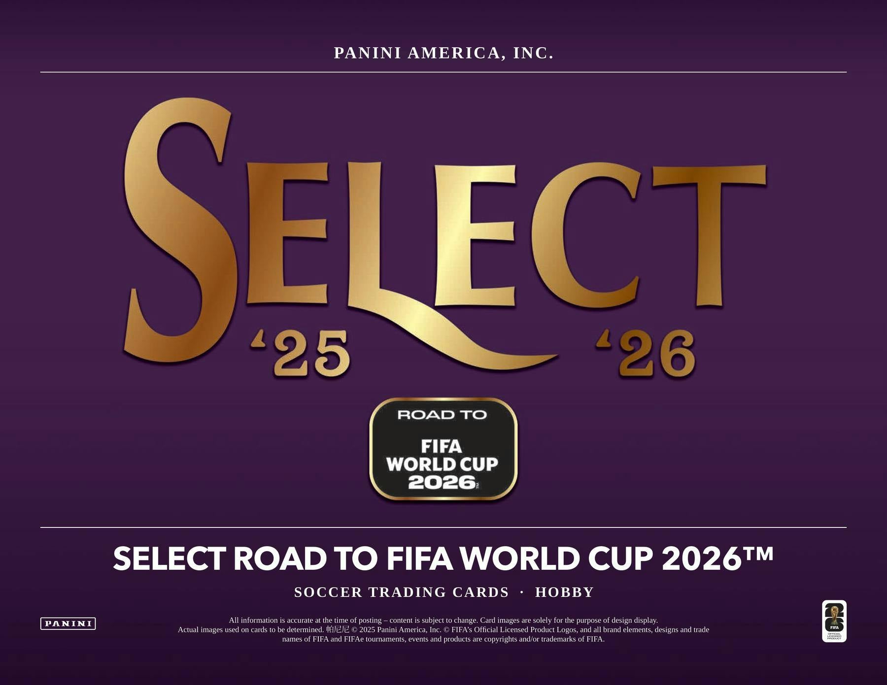 2025-26 Panini Select Road to World Cup Soccer Hobby Box (7/24)