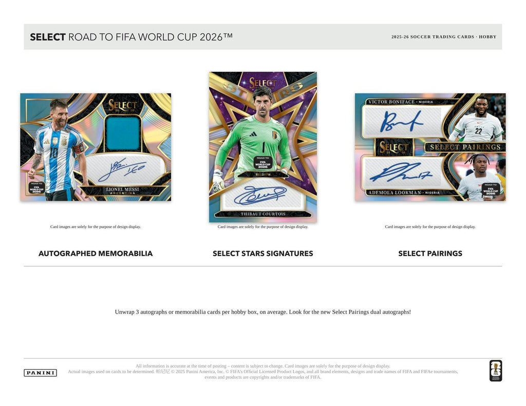 2025-26 Panini Select Road to World Cup Soccer Hobby Box (7/24)