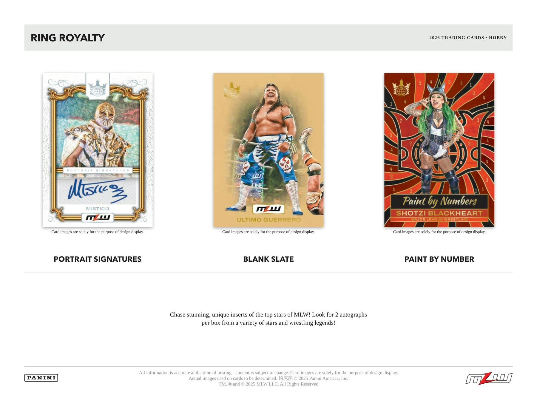 2026 Panini Ring Royalty Major League Wrestling Hobby Box (7/24)