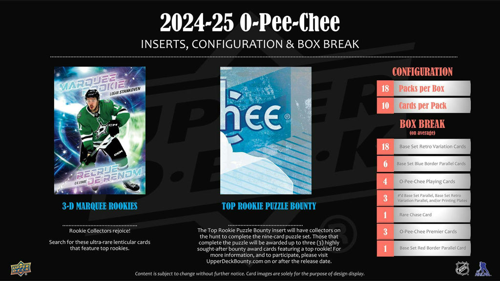 2024-25 Upper Deck O-Pee-Chee Hockey Hobby Pack