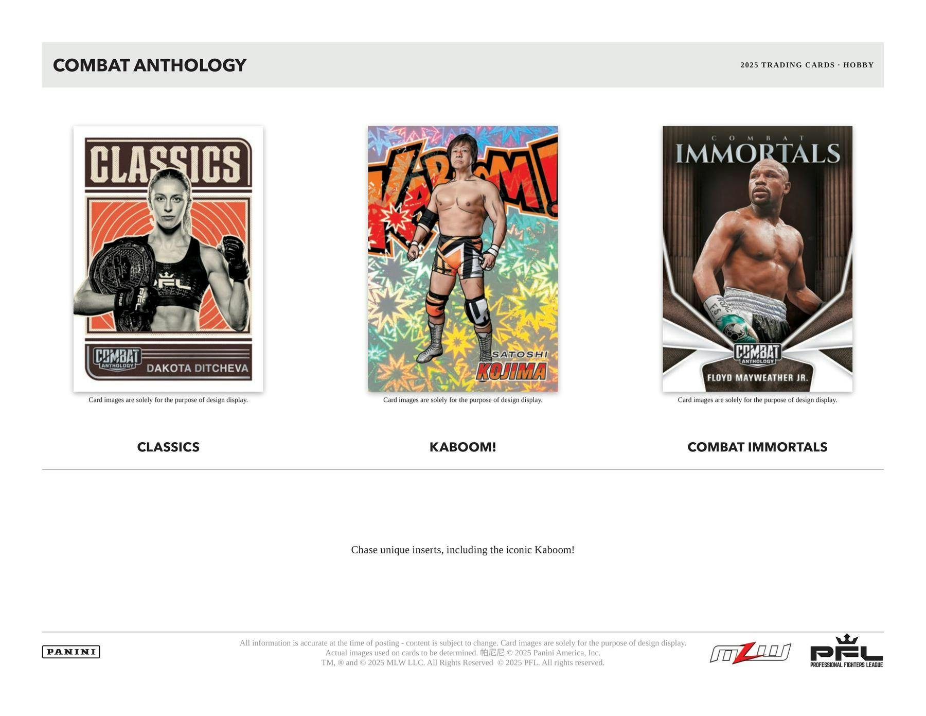 2025 Panini Combat Anthology Hobby Box (11/5)