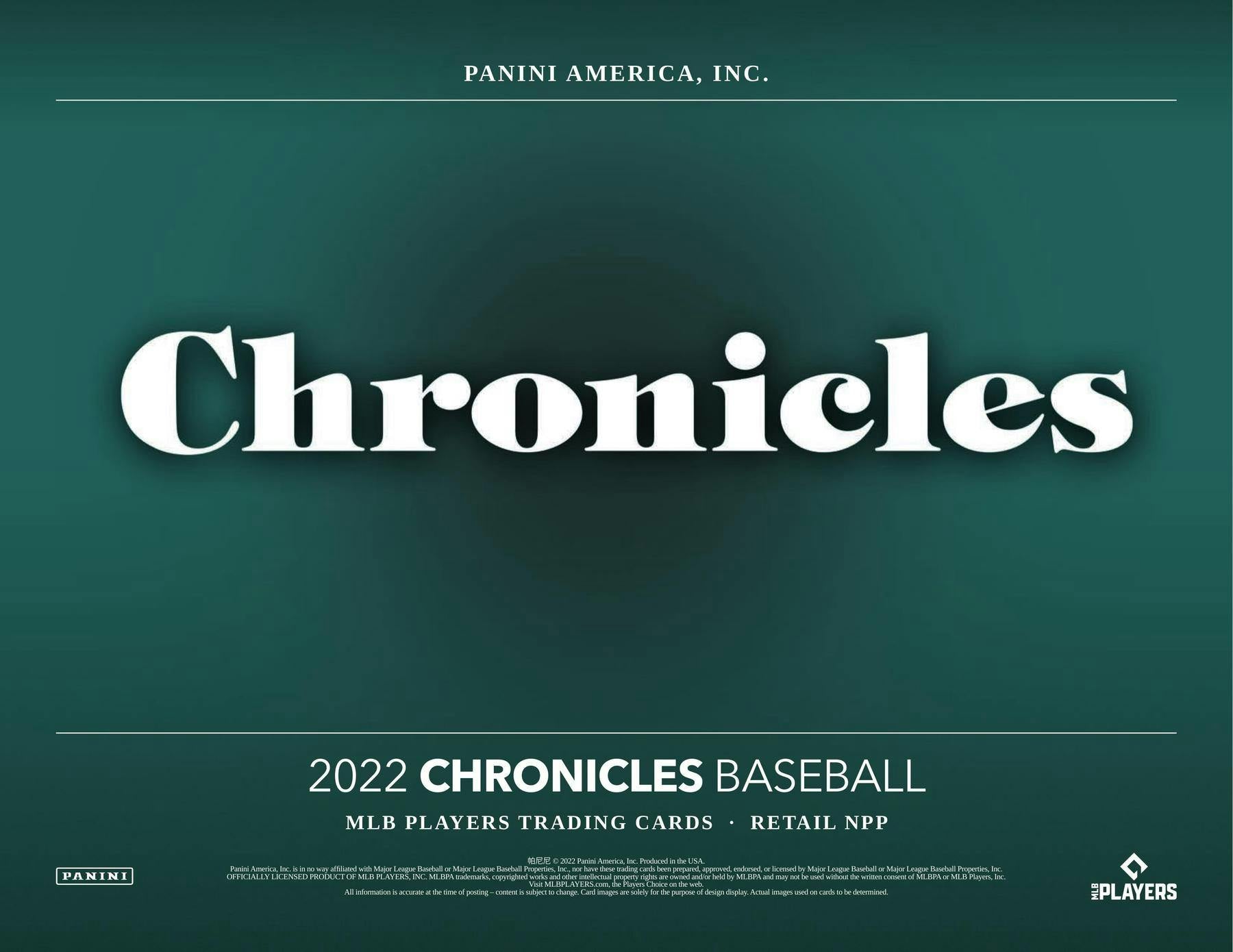 2022 Panini Chronicles Baseball Blaster Box (10/26/22)