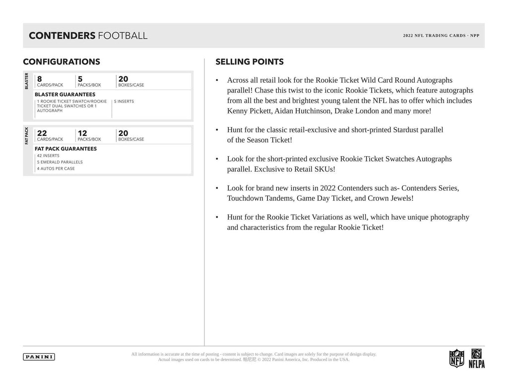 2022 Panini Contenders Football Blaster Box (3/31/23)
