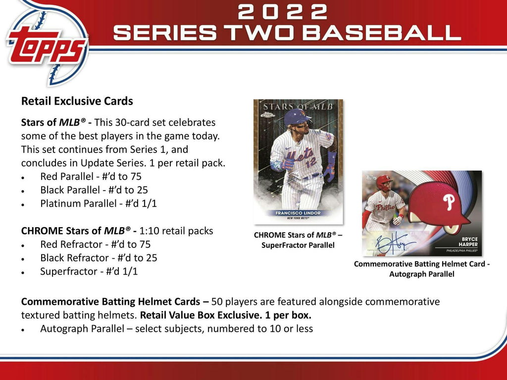 2022 Topps Series 2 Baseball 7-Pack Blaster Box (Commemorative Relic Card!)
