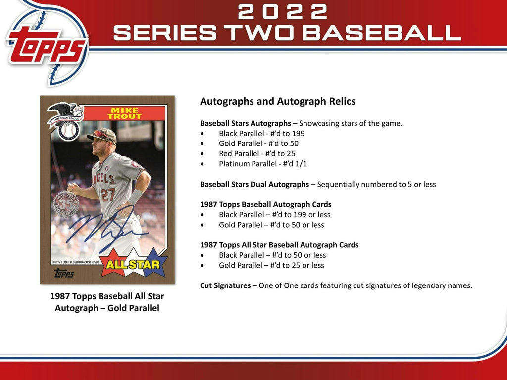 2022 Topps Series 2 Baseball 7-Pack Blaster Box (Commemorative Relic Card!)