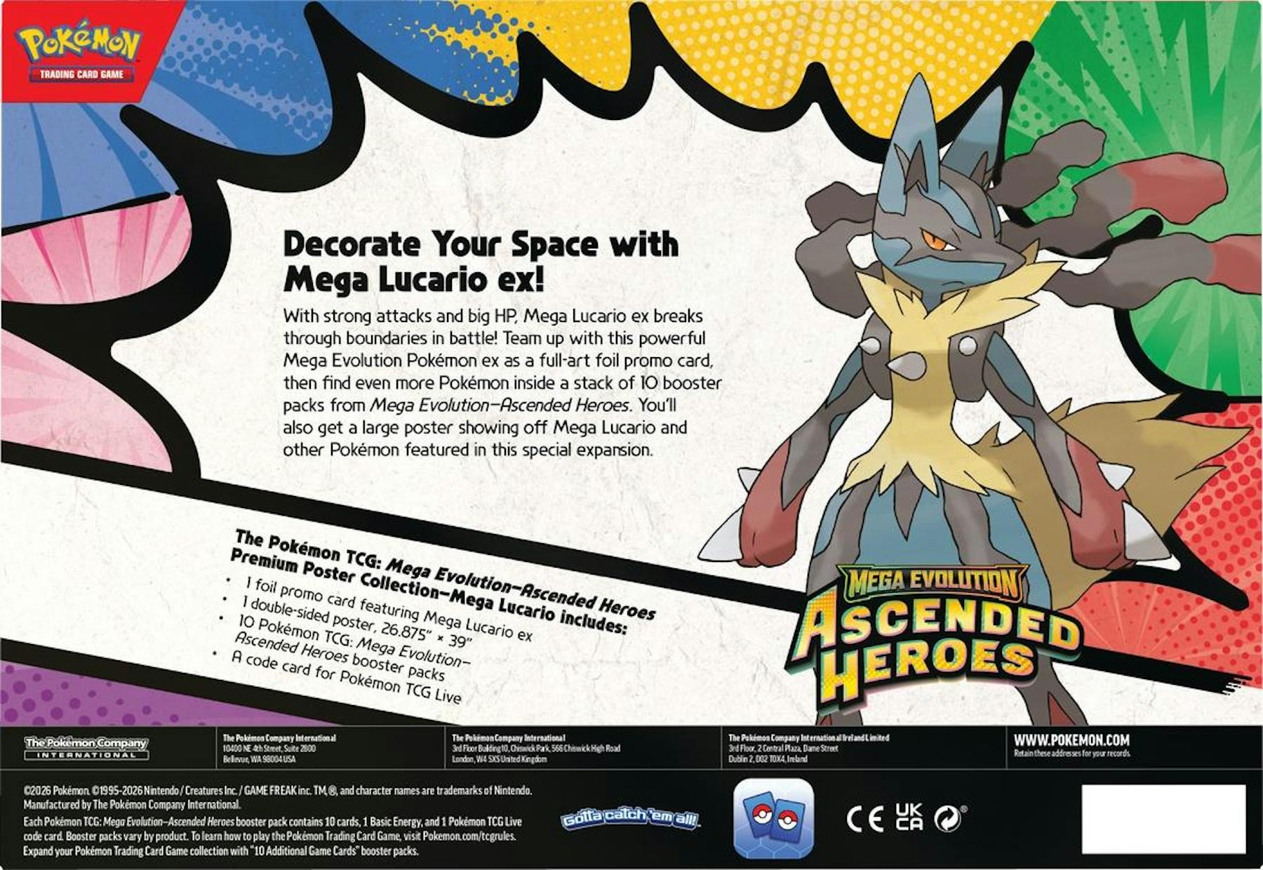 Pokemon Mega Evolution: Ascended Heroes Premium Poster Collection 6-Box Case (3/20)