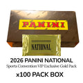 2026 Panini National Sports Collectors Convention NSCC VIP Exclusive Gold Pack 100-Pack Box (8/5)