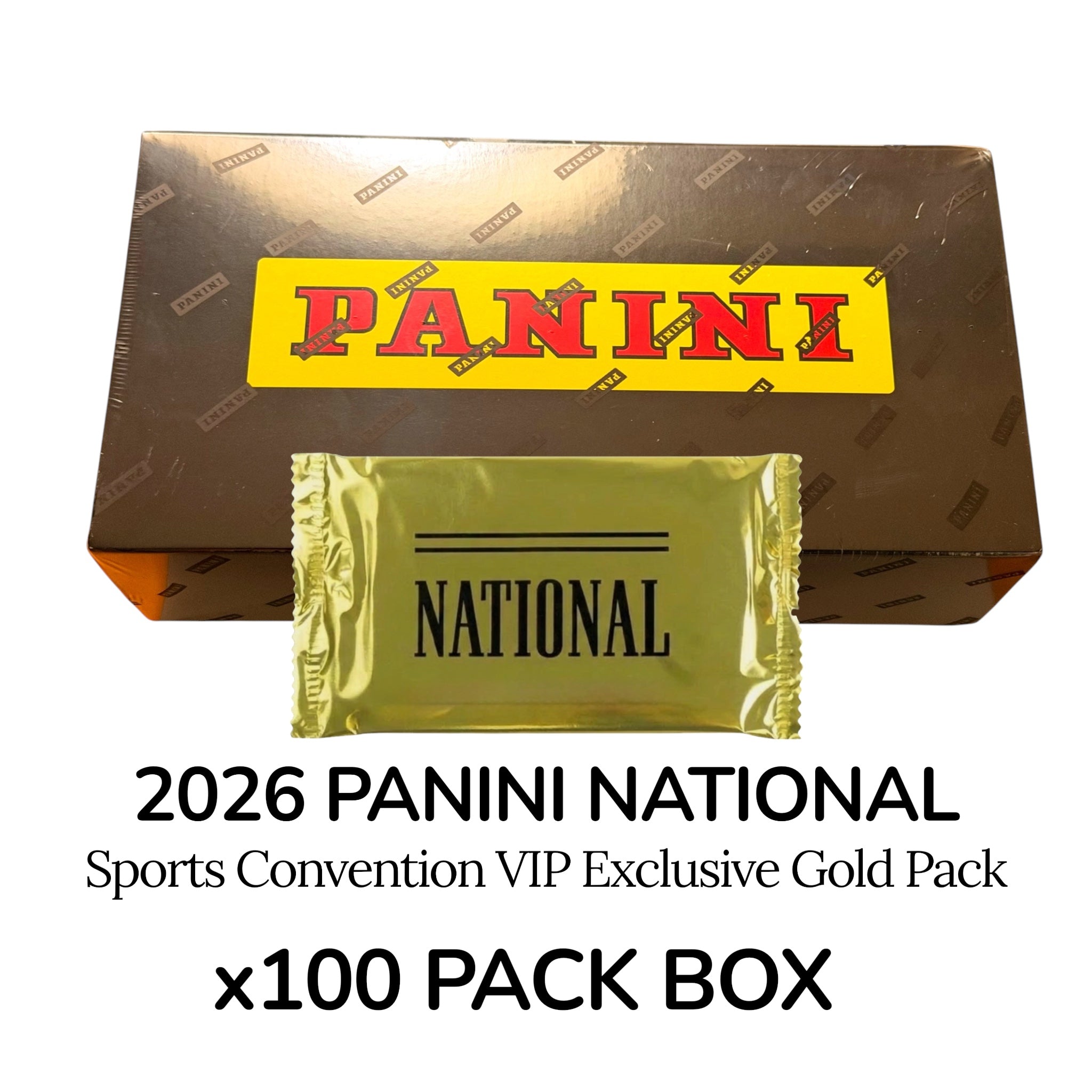 2026 Panini National Sports Collectors Convention NSCC VIP Exclusive Gold Pack 100-Pack Box (8/5)