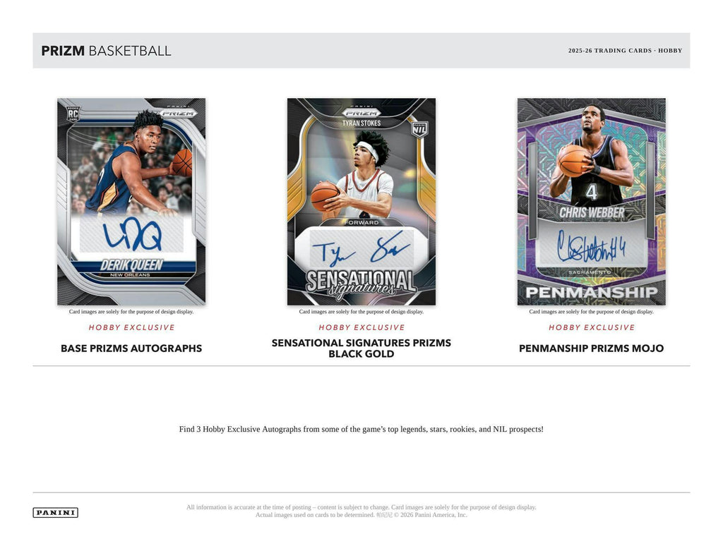 2025-26 Panini Prizm Basketball Hobby Box (7/31)