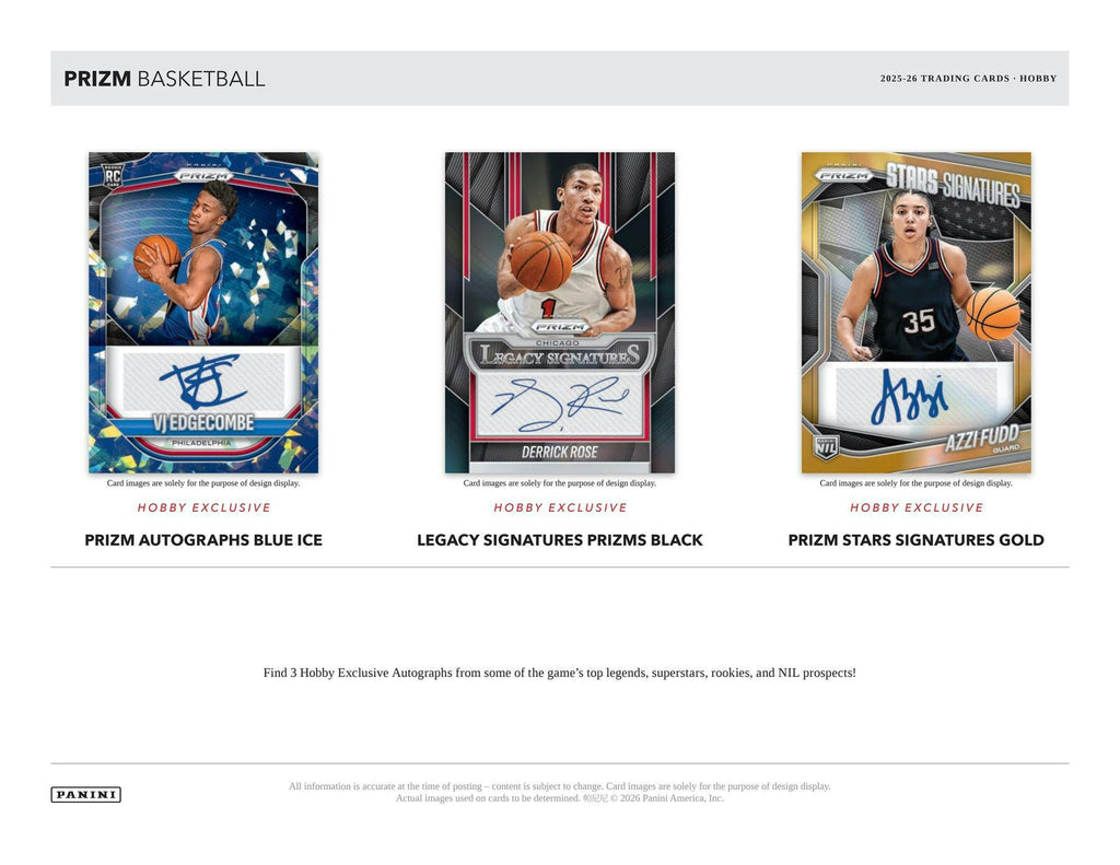 2025-26 Panini Prizm Basketball Hobby Box (7/31)