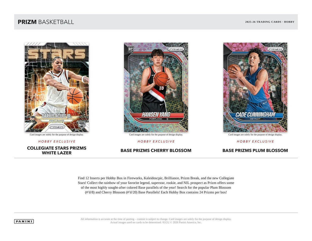 2025-26 Panini Prizm Basketball Hobby Box (7/31)