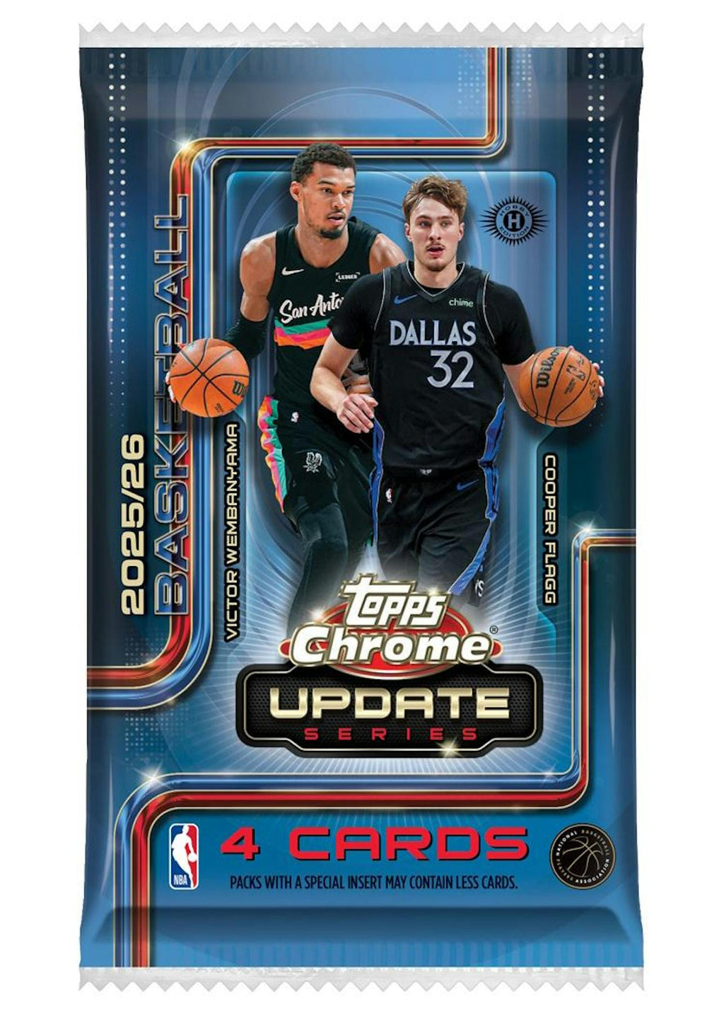 2025-26 Topps Chrome Update Series Basketball Hobby Pack (8/6)