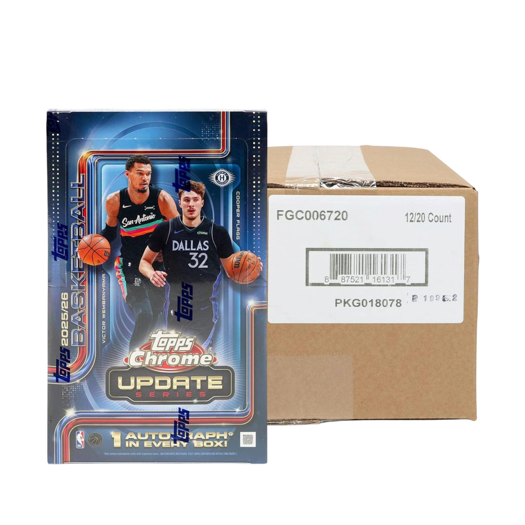 2025-26 Topps Chrome Update Series Basketball Hobby 12-Box Case (8/6)