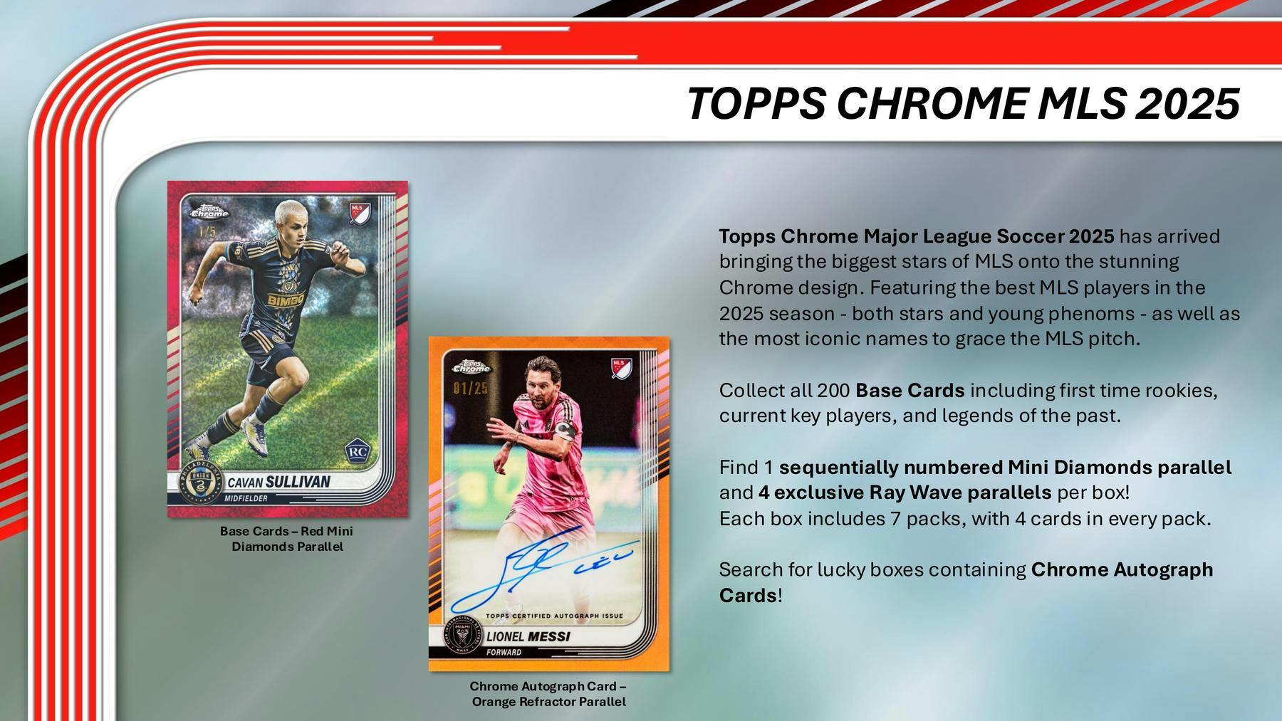 2025 Topps MLS Major League Soccer Chrome Blaster 40-Box Case (3/24)