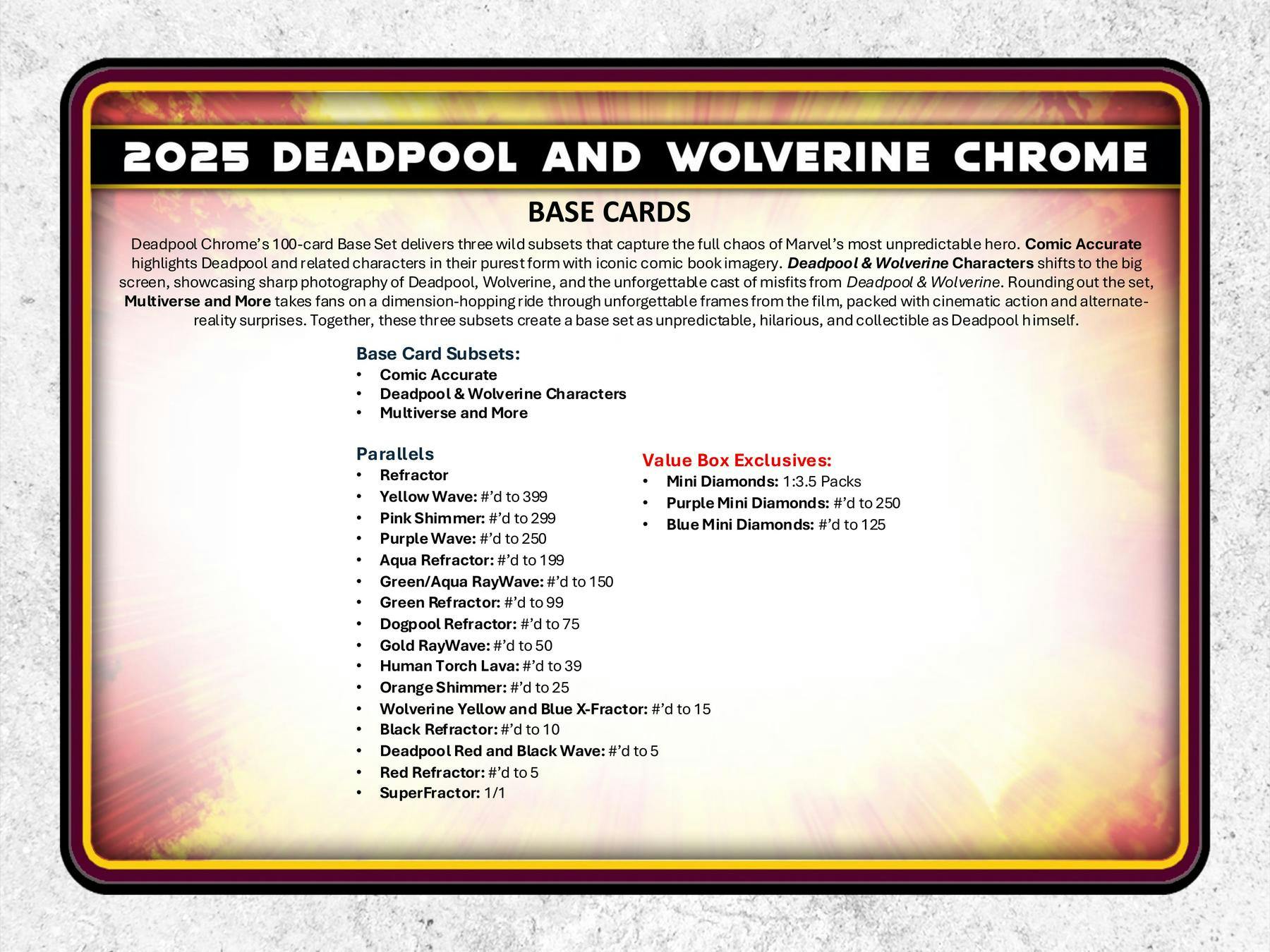 2025 Topps Deadpool Chrome Blaster Box (4/1)