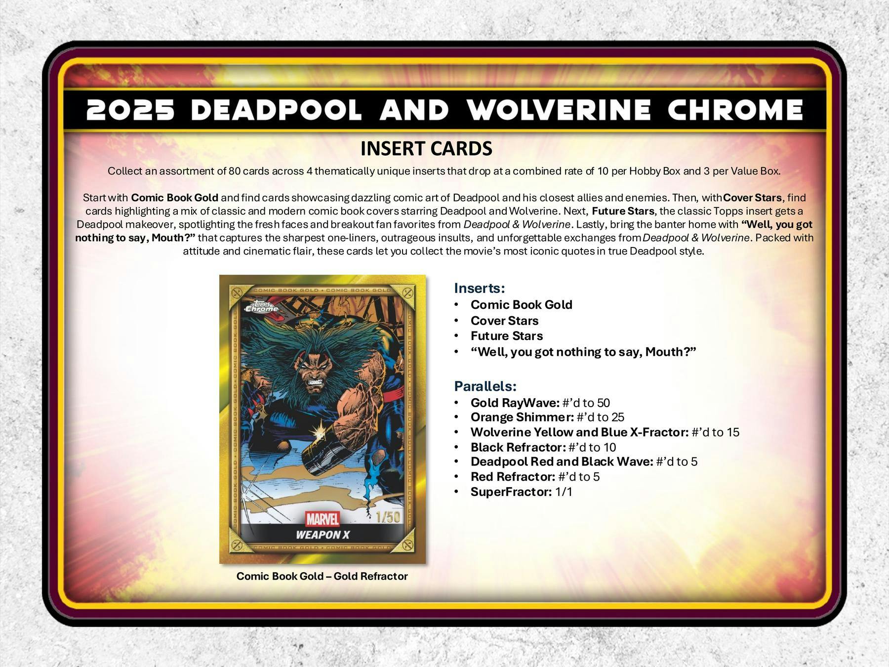 2025 Topps Deadpool Chrome Blaster Box (4/1)