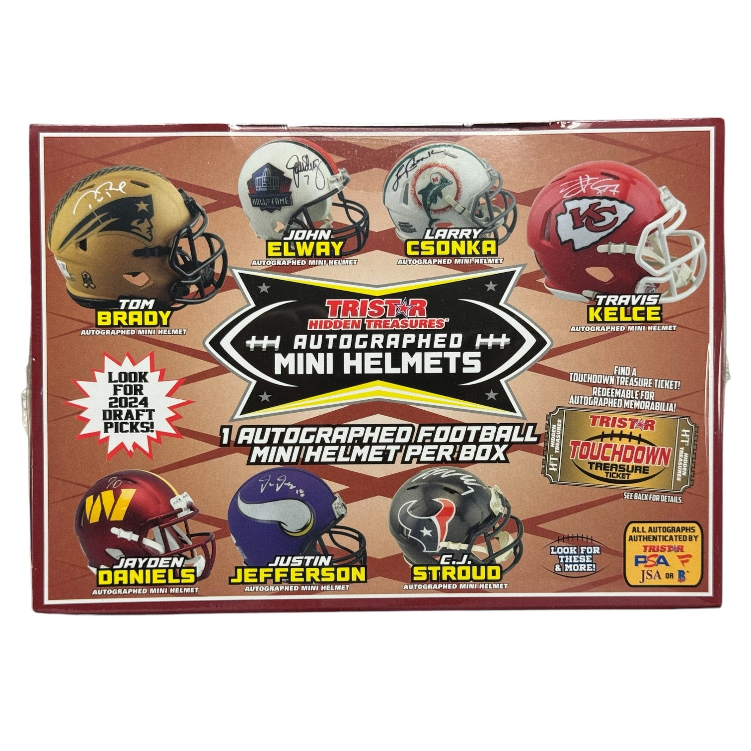 2024 TriStar Hidden Treasures Autographed Football Mini Helmet (Season Edition) Hobby Box