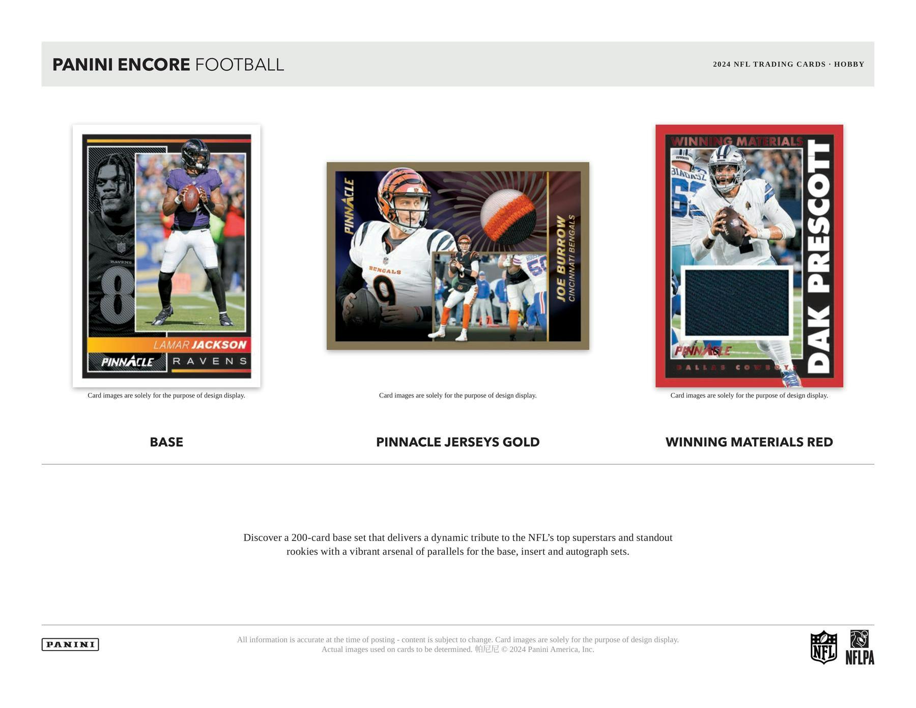 2024 Panini Encore Football Hobby Box (Pinnacle/Pacific)