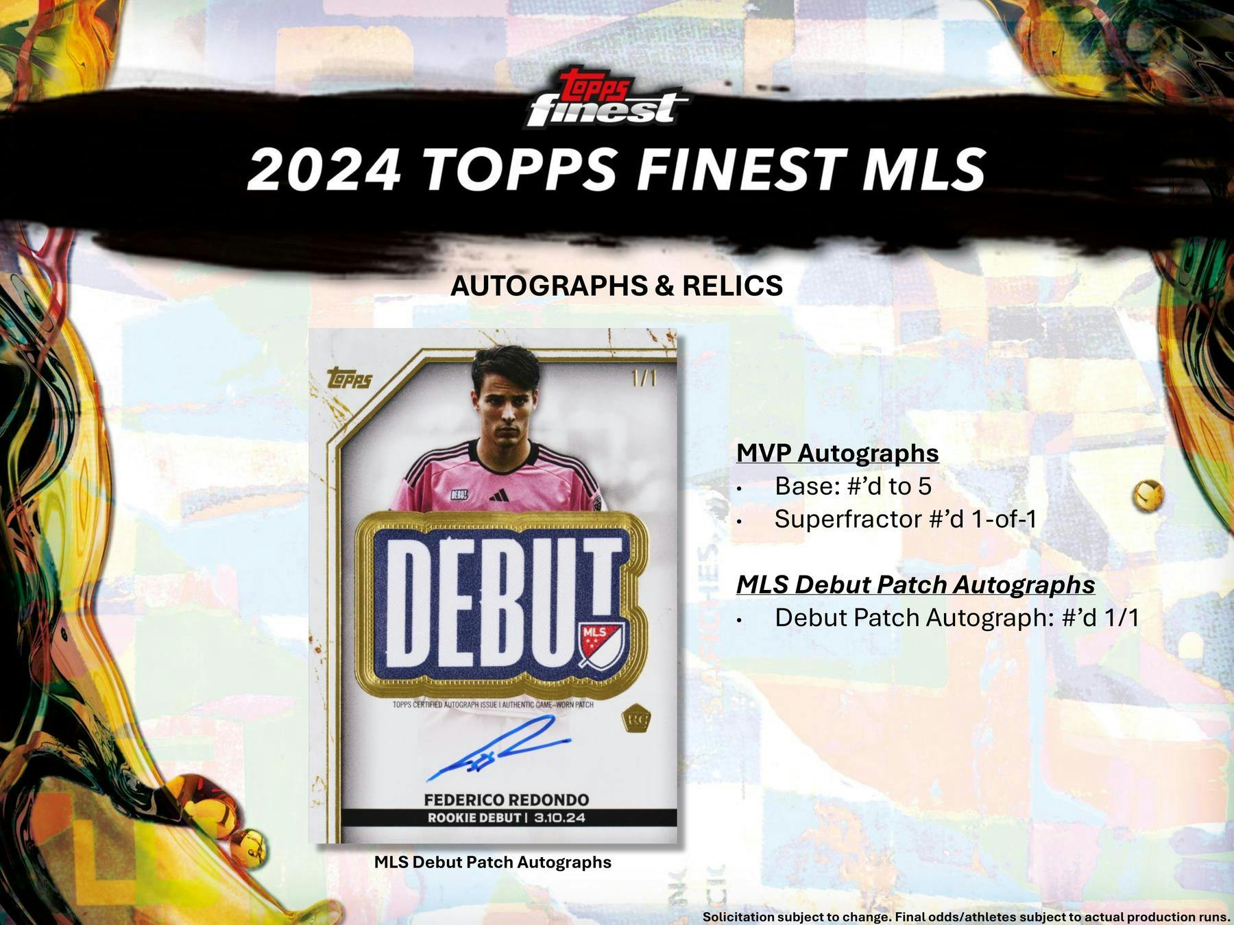 2024 Topps Finest MLS Soccer Hobby Breaker Box (4/3)