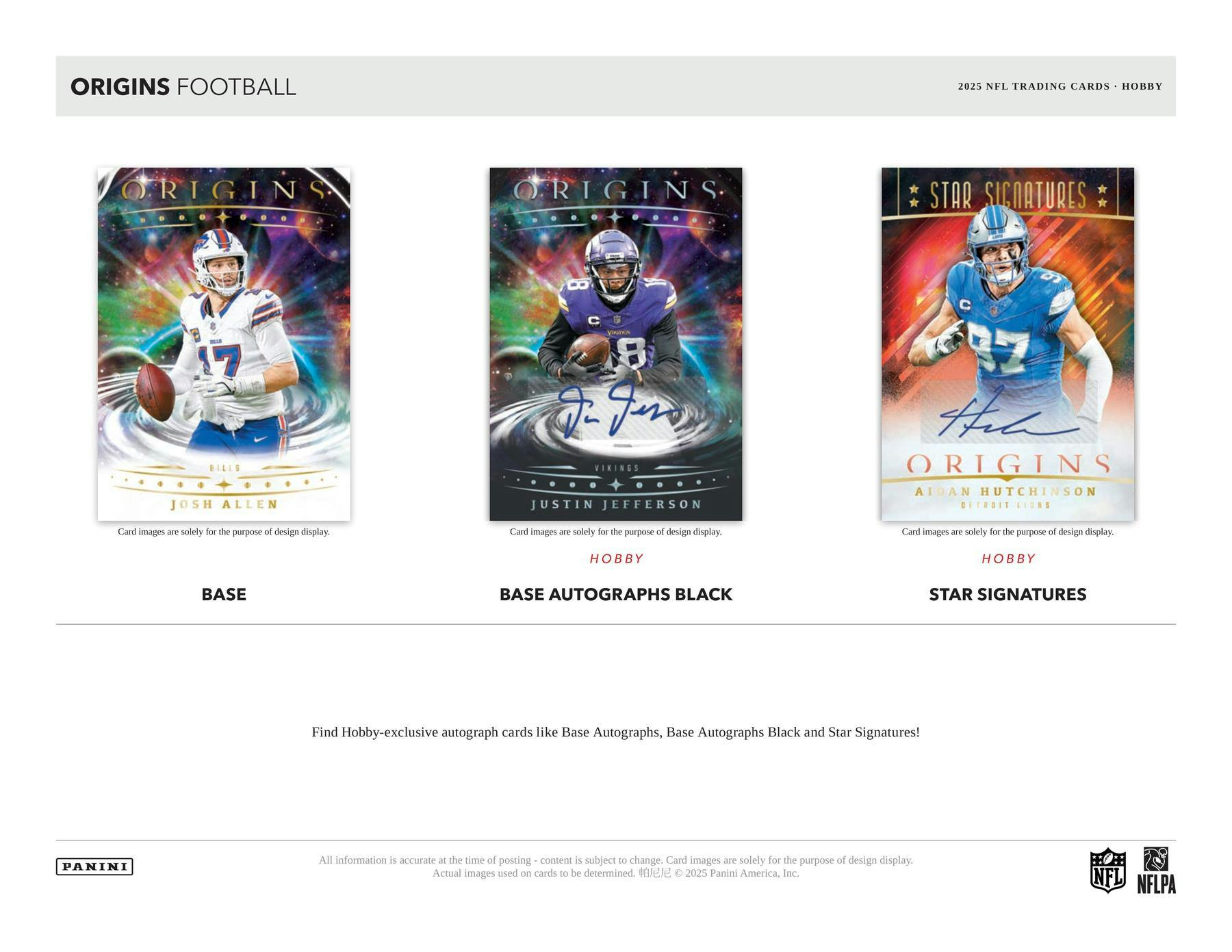 2025 Panini Origins Football Hobby Box (8/27)