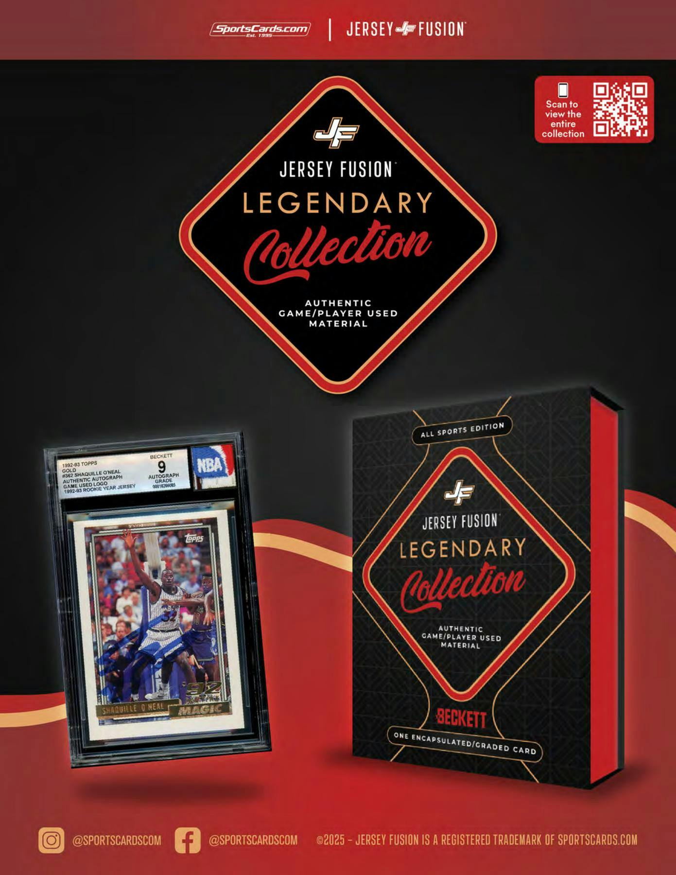 2025 Jersey Fusion Legendary Collection 8-Box Hobby Case (12/17)