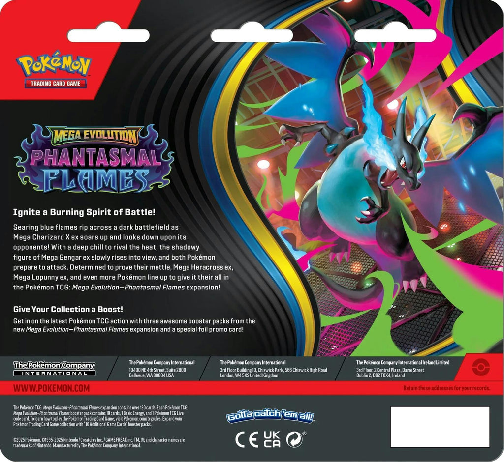 Pokemon Mega Evolution: Phantasmal Flames 3-Pack Blister (11/14)