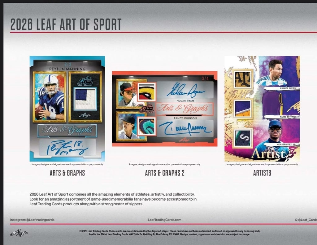 2026 Leaf Art of Sport Hobby Box (7/26)
