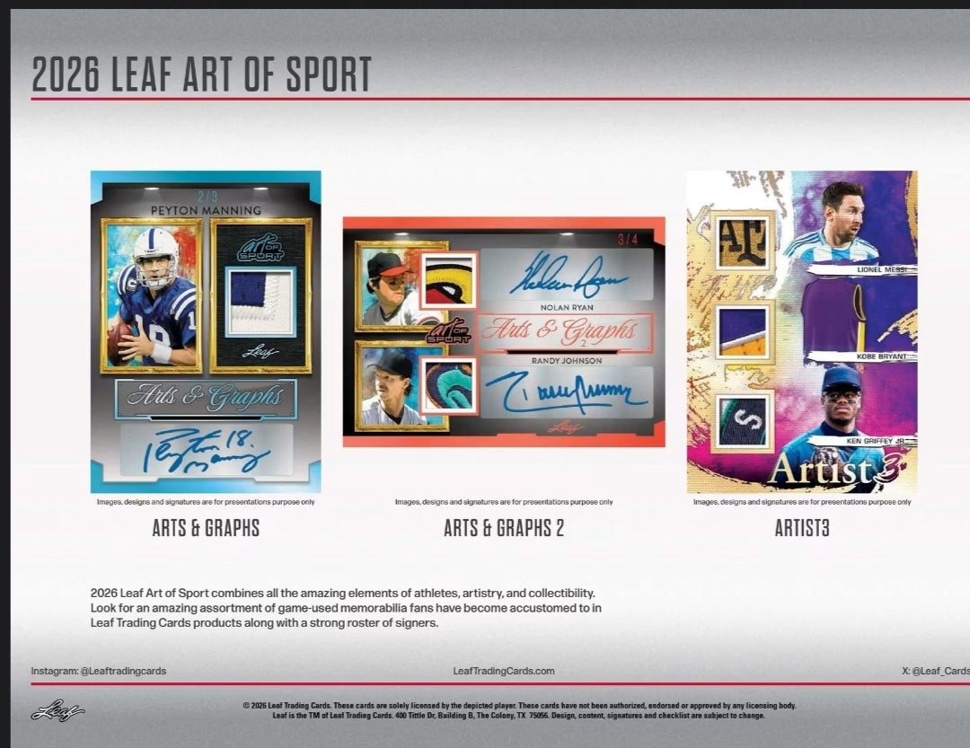2026 Leaf Art of Sport Hobby Box (7/26)