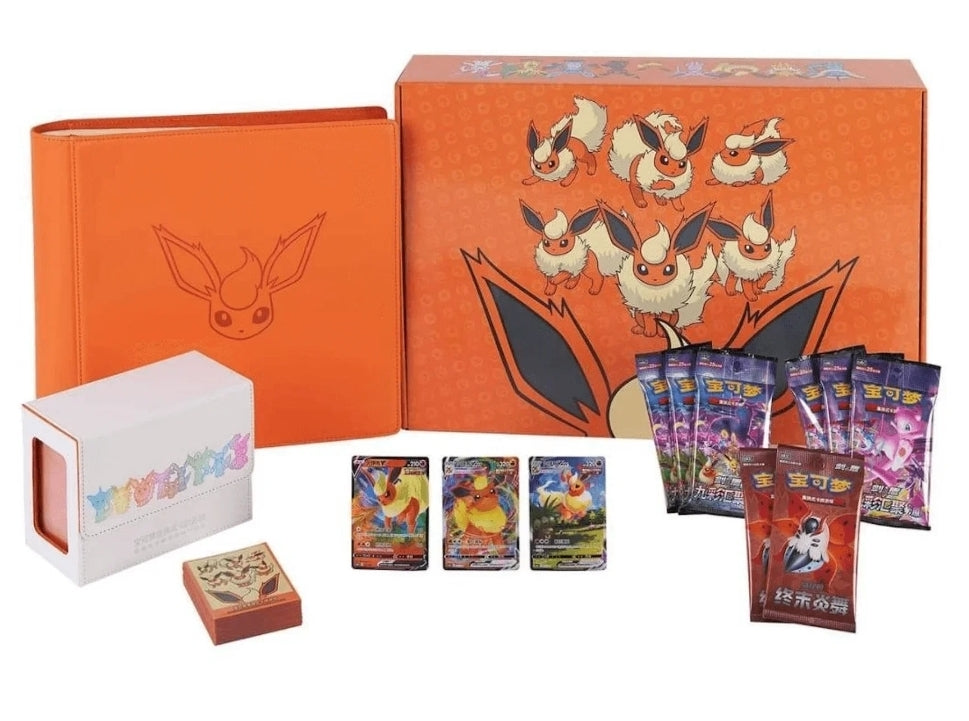 Pokémon TCG: Eevee GX Advanced Flareon Gift Box – Simplified Chinese Edition (4/26/24)