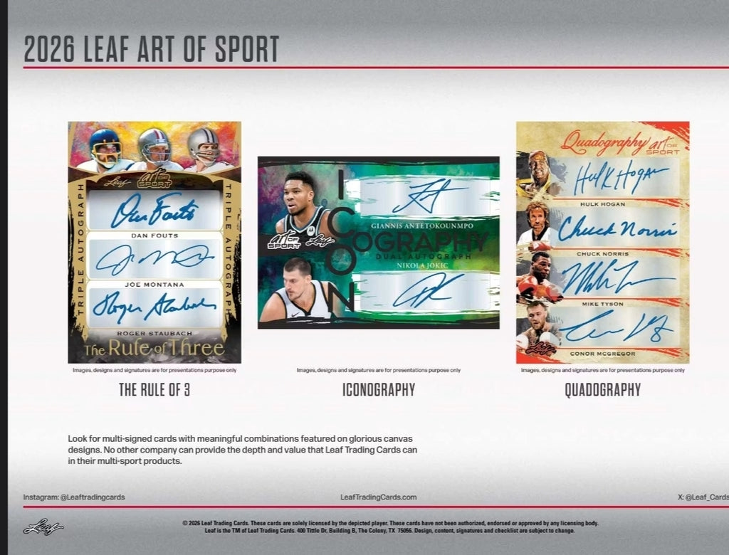 2026 Leaf Art of Sport Hobby Box (7/26)