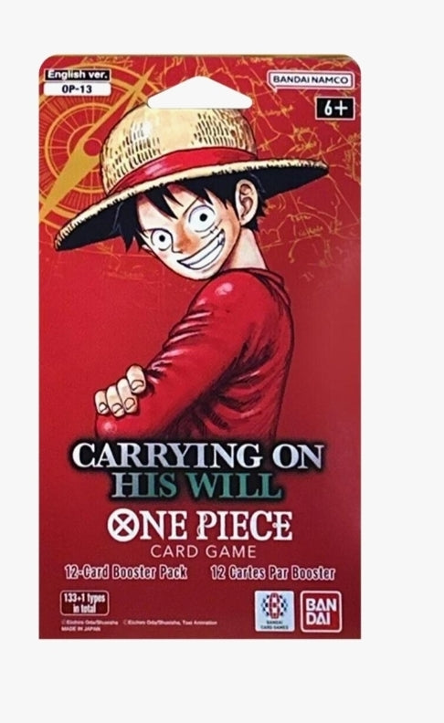 One Piece TCG: Carrying On His Will Sleeved Booster Pack (OP-13)