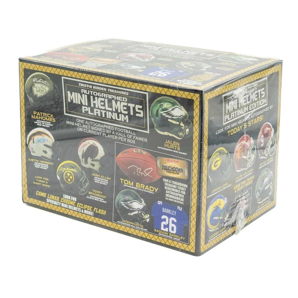 2023 Tristar Hidden Treasures Caja para mini casco de fútbol Platino